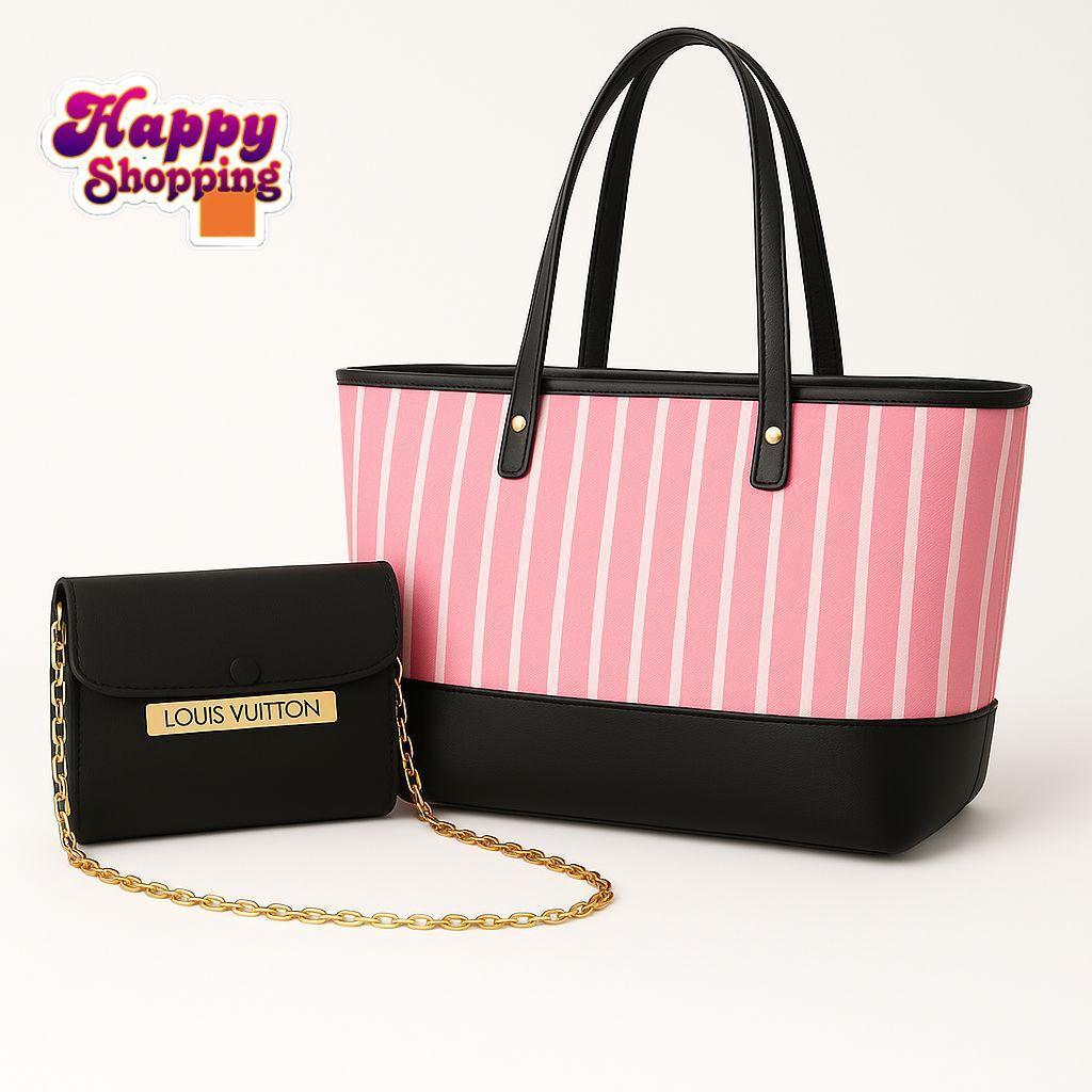 Girl's Printed Tote Bag - Set of 2