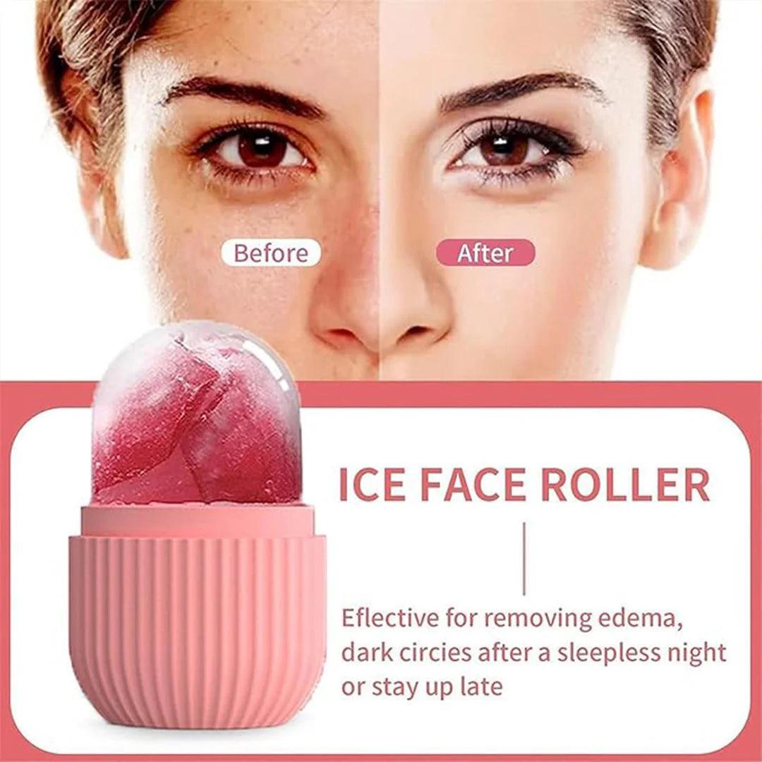 Hydrating Ice Roller - 1 Pcs Silicon Facial Massager for All Skin Types