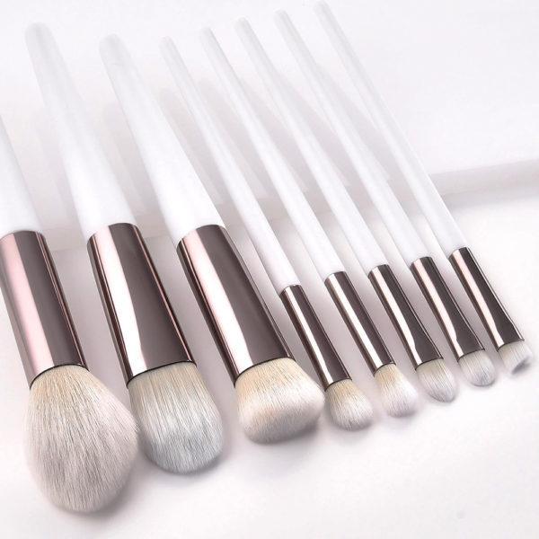 Premium Makeup Brushes For Eye Makeup & Foundation - 10 Pcs