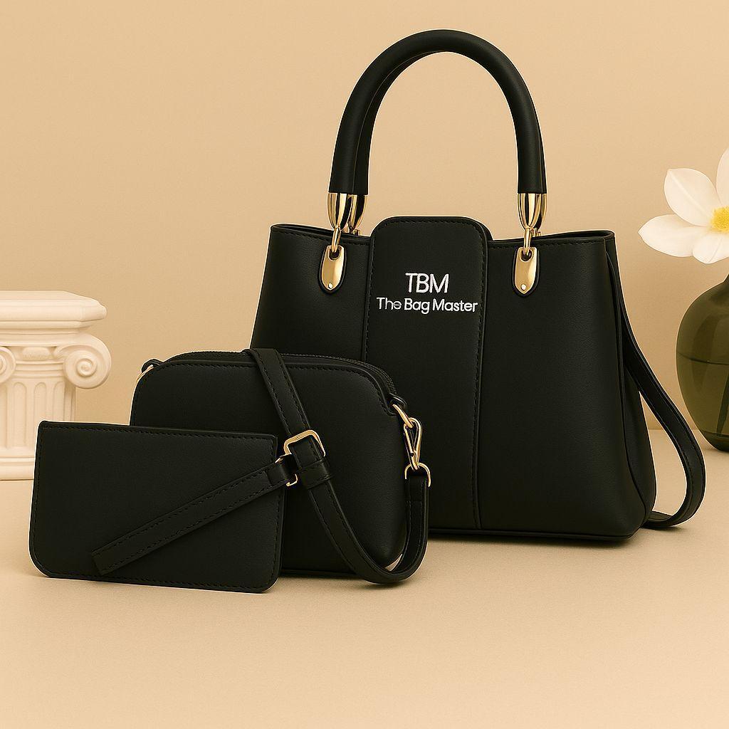 Girl's Rexine Handbag - Set of 3