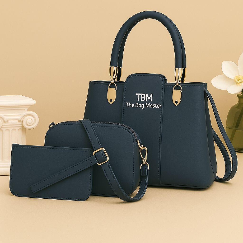 Girl's Rexine Handbag - Set of 3