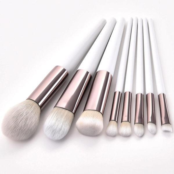 Premium Makeup Brushes For Eye Makeup & Foundation - 10 Pcs