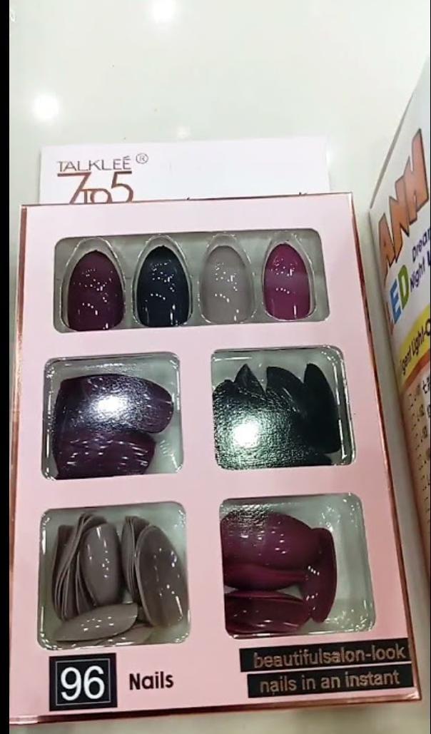 Multicolor Fake Nails - Pack of 96