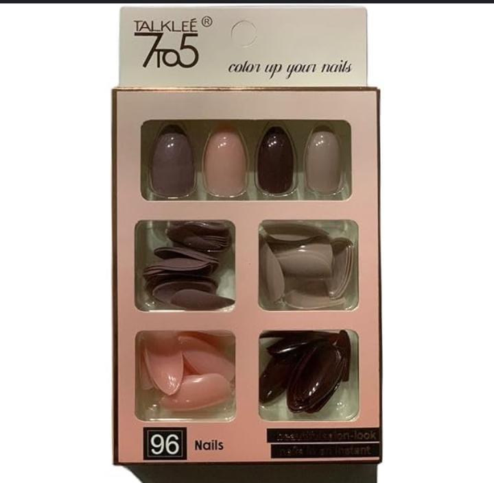 Multicolor Fake Nails - Pack of 96
