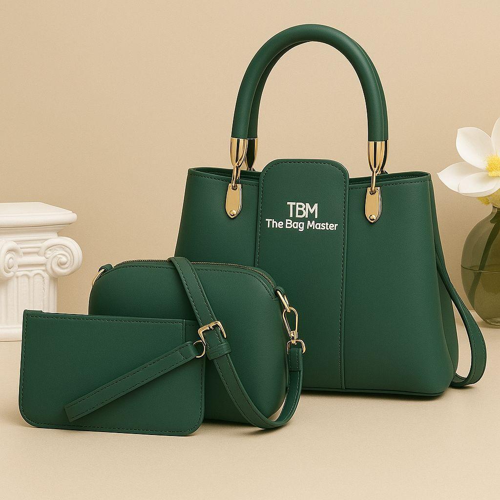 Girl's Rexine Handbag - Set of 3