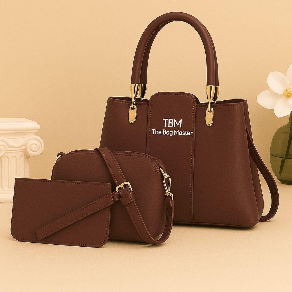 Girl's Rexine Handbag - Set of 3
