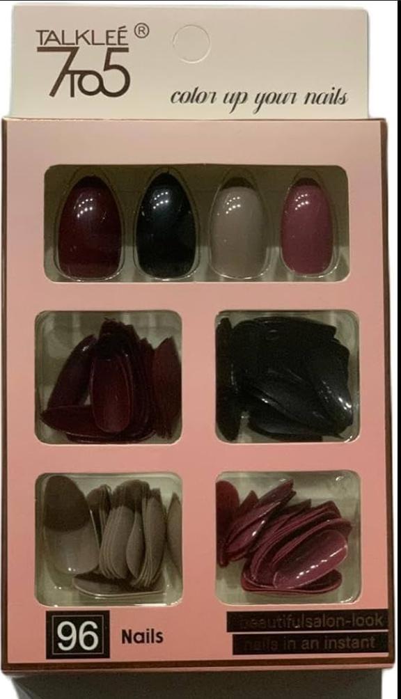 Multicolor Fake Nails - Pack of 96