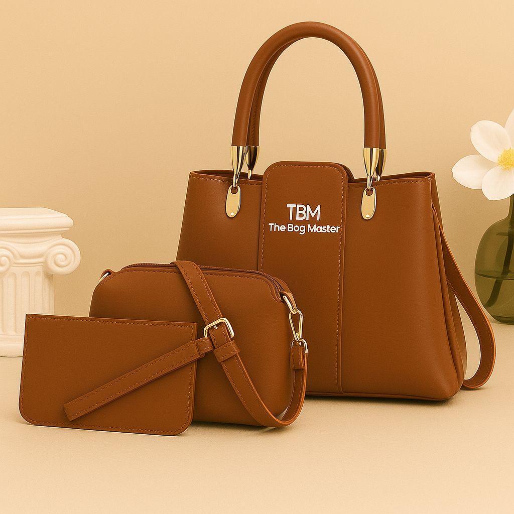 Girl's Rexine Handbag - Set of 3