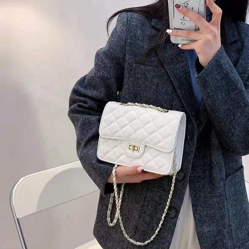 Girl's Leather Embroidered Shoulder Bag