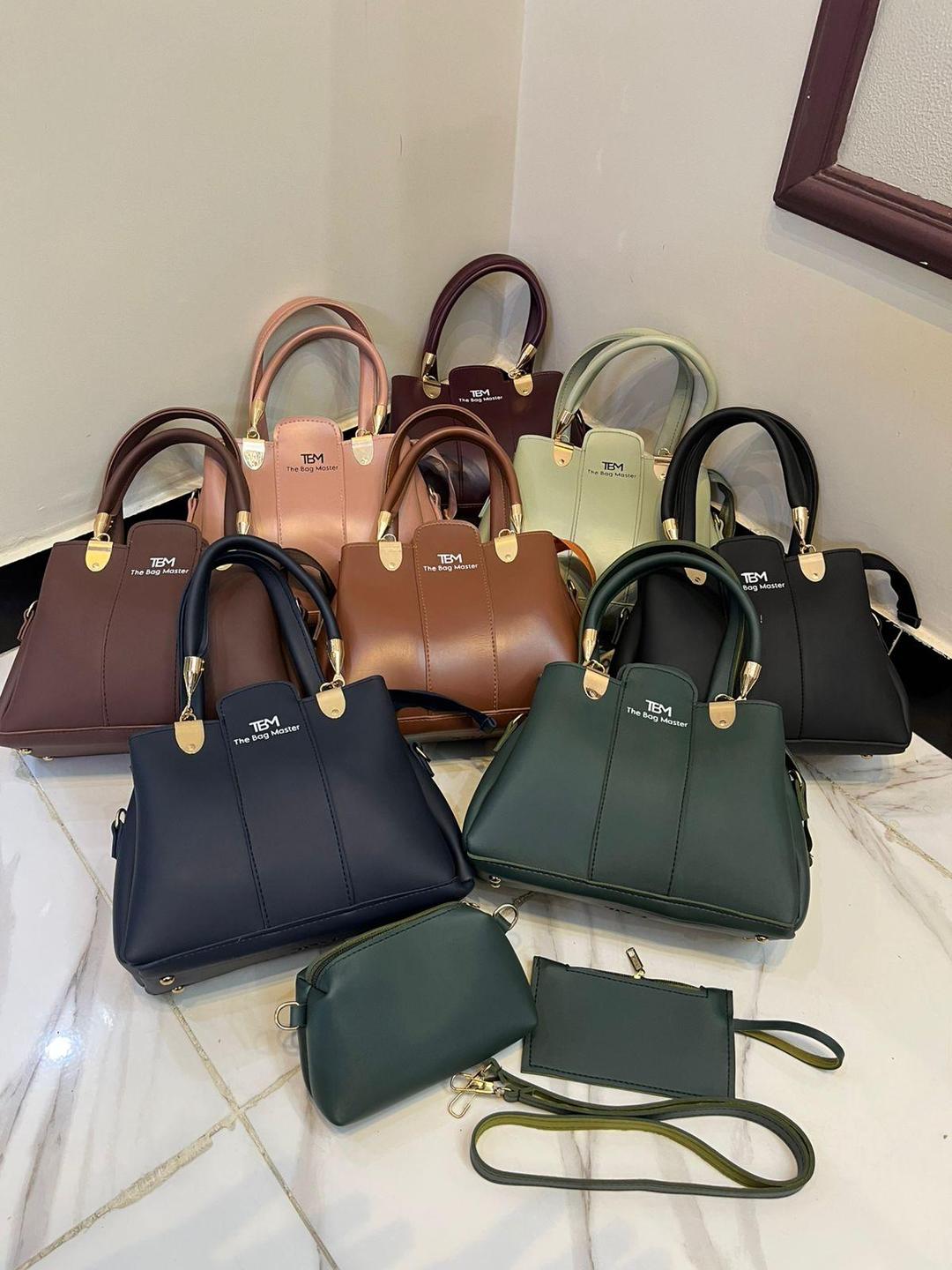 Girl's Rexine Handbag - Set of 3