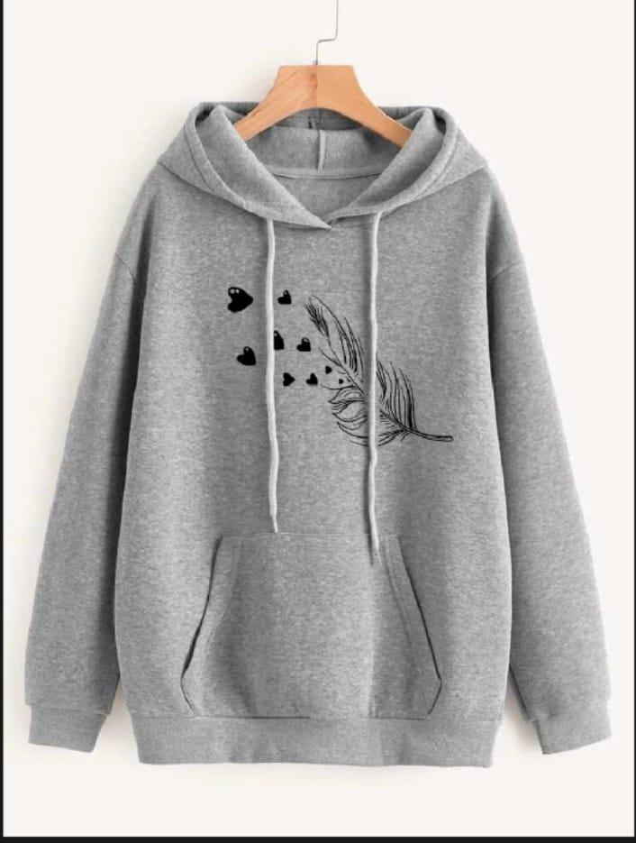 1 Pc Women's Printed Pullover Hoodie