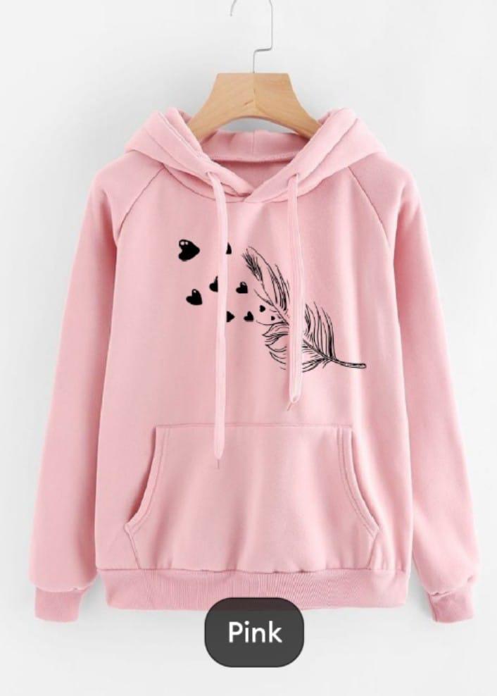 1 Pc Women's Printed Pullover Hoodie