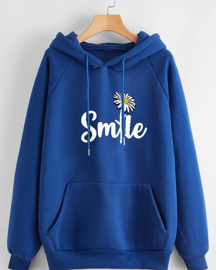 1 Pc Women's Printed Cotton Hoodie