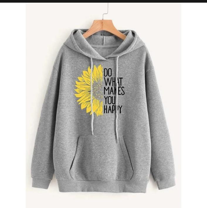 1 Pc Women's Printed Pullover Hoodie
