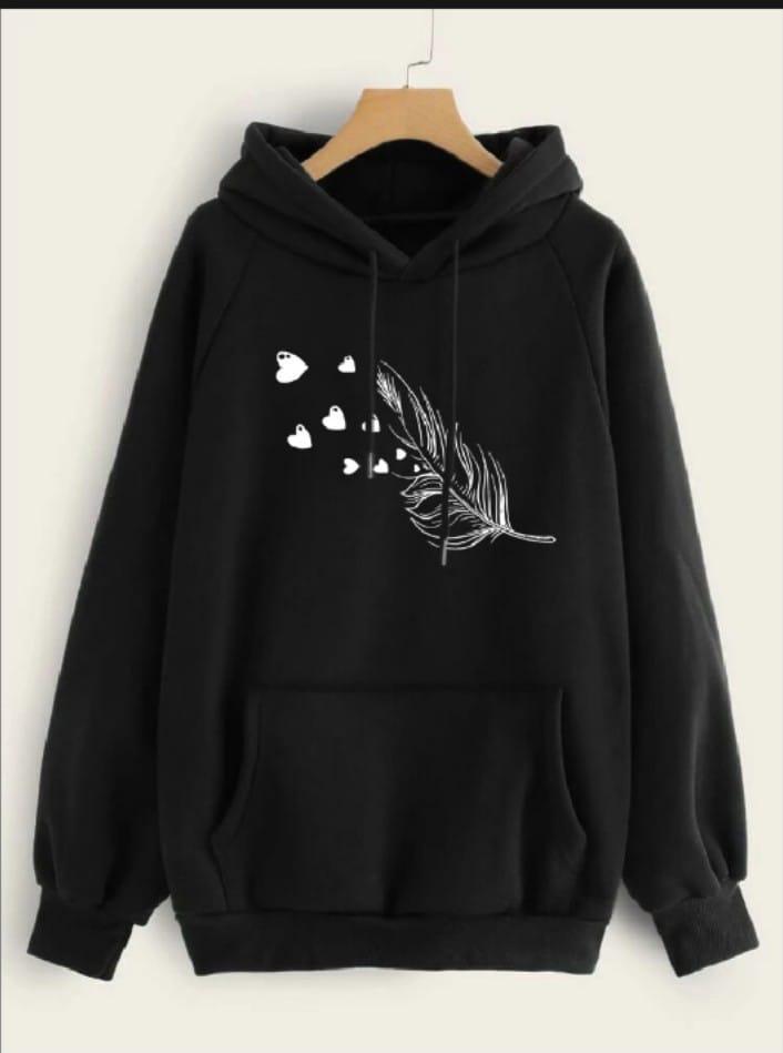1 Pc Women's Printed Pullover Hoodie