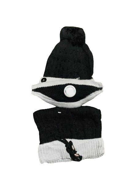 Wool Cap Neck Warmer & Mask
