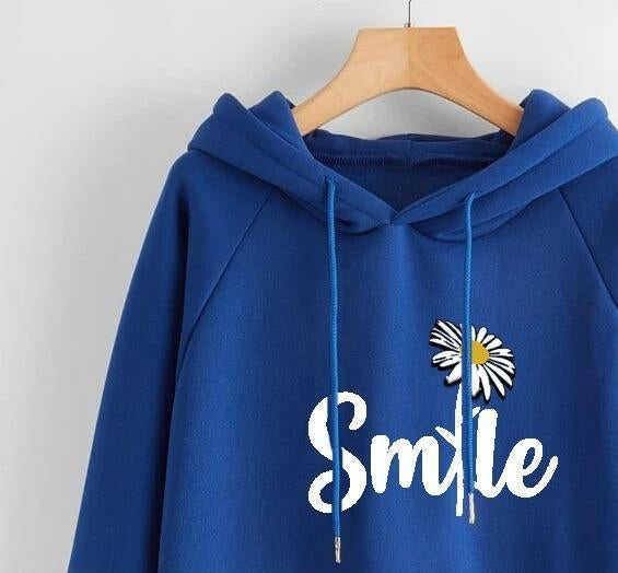 1 Pc Women's Printed Cotton Hoodie