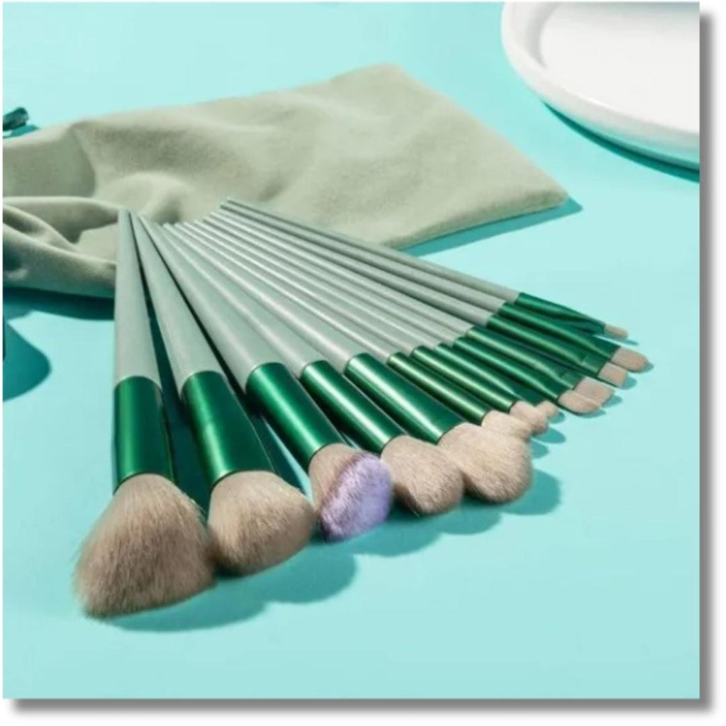 Colorful Makeup Brushes Set - 13 Pcs Set of Essentials Tools