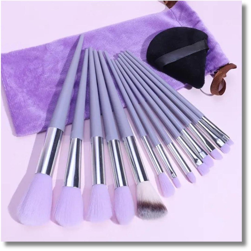Colorful Makeup Brushes Set - 13 Pcs Set of Essentials Tools