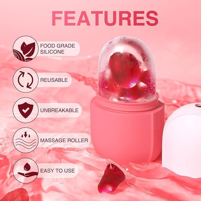 Hydrating Ice Roller - 1 Pcs Silicon Facial Massager for All Skin Types