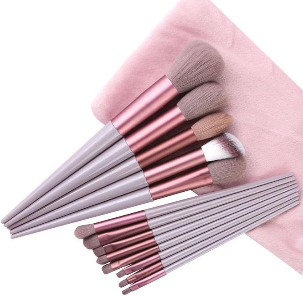 Colorful Makeup Brushes Set - 13 Pcs Set of Essentials Tools