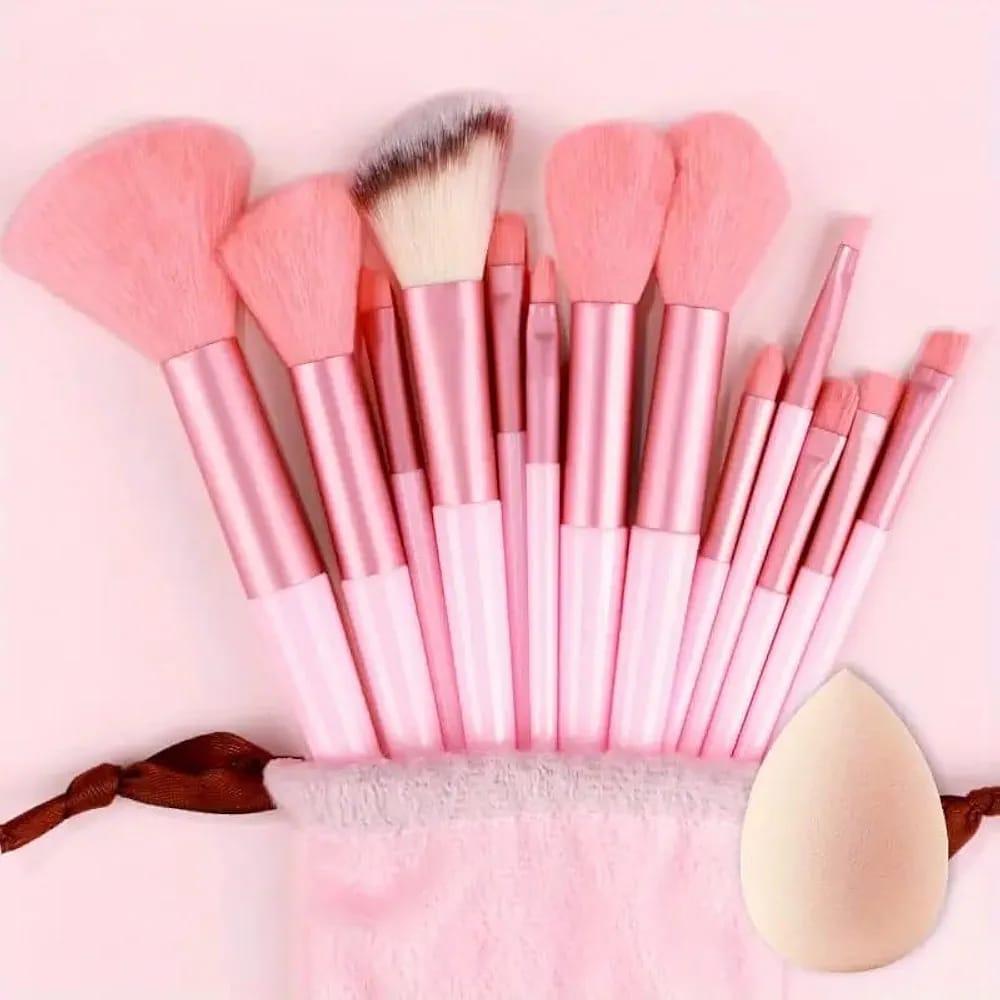 Colorful Makeup Brushes Set - 13 Pcs Set of Essentials Tools