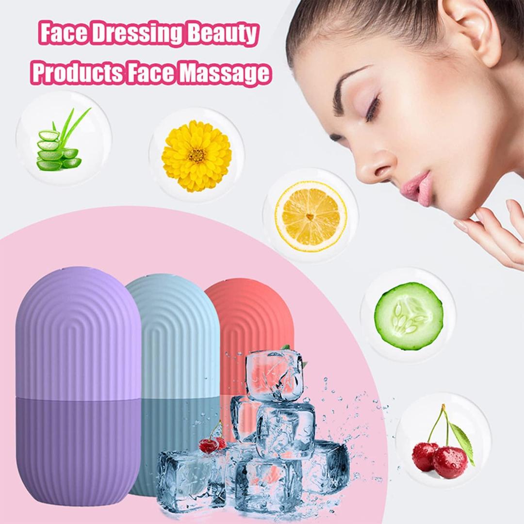Hydrating Ice Roller - 1 Pcs Silicon Facial Massager for All Skin Types